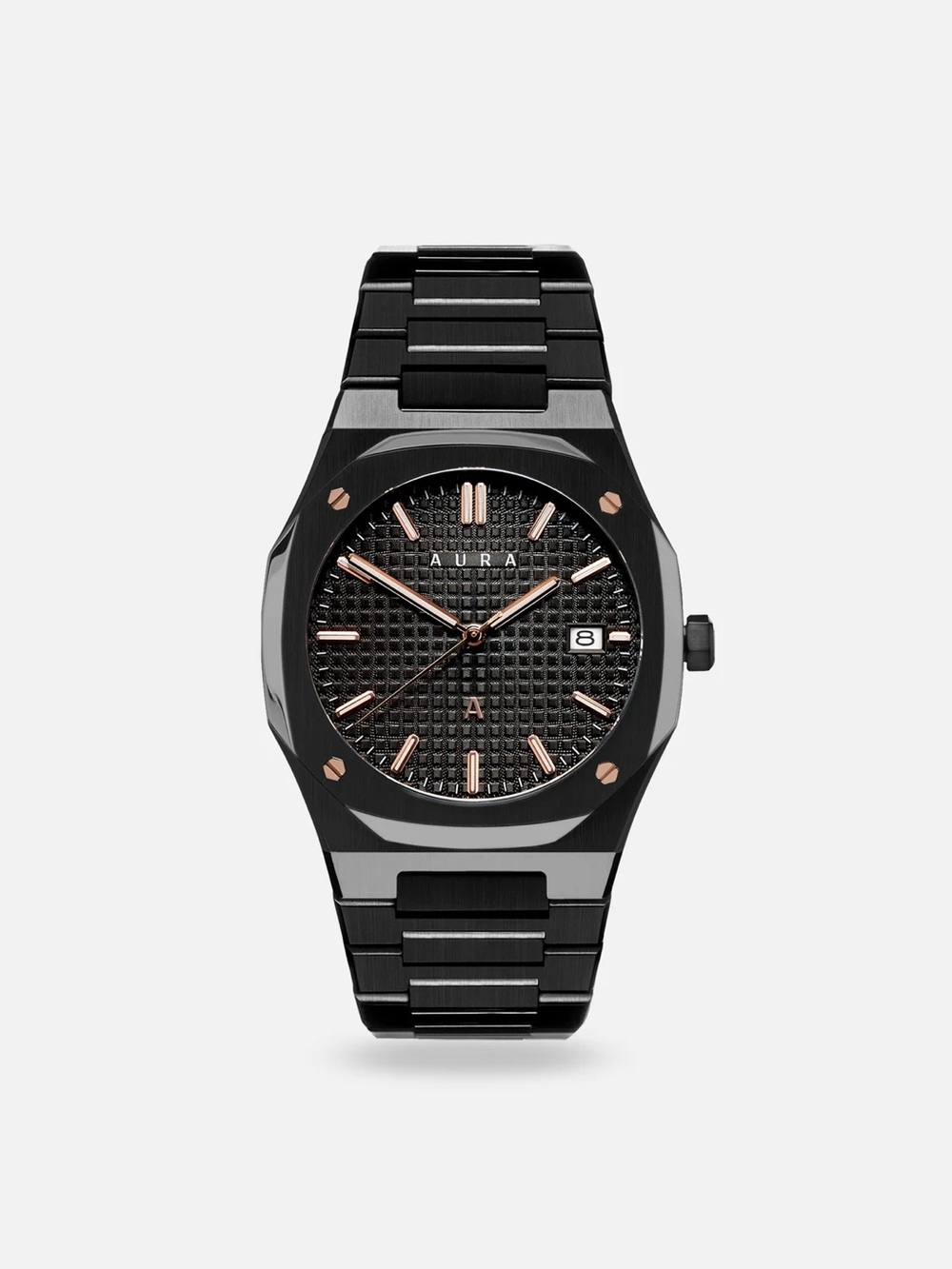 AURA Day Date Watch Black & Rose gold (Limited Edition)